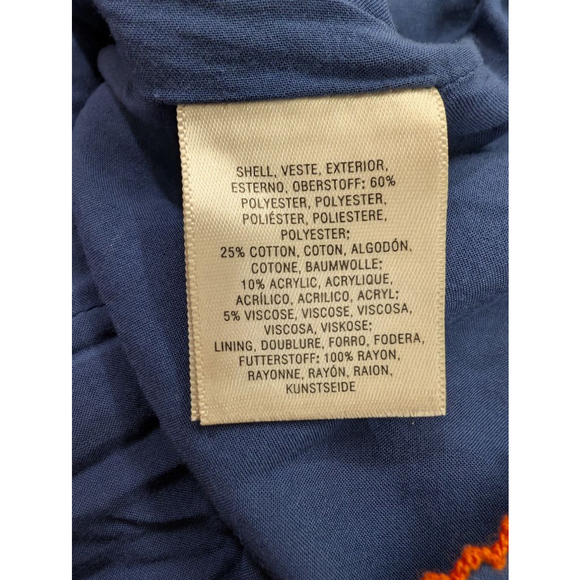 Women's Anthropologie Maeve Tweed Fringe Mini Skirt 0 Brown Orange striped - Picture 8 of 8